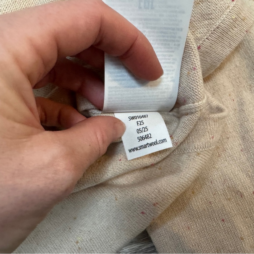 Smartwool Shadow Pine Lightweight Merino Blend Sweater Size S Cream NEW w/ TAGS - Picture 10 of 13
